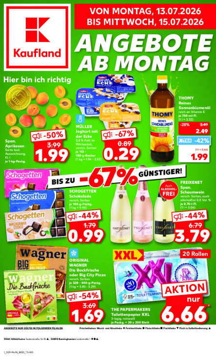 Kaufland Angebote ab 13.07.26 - bis 15.07.26