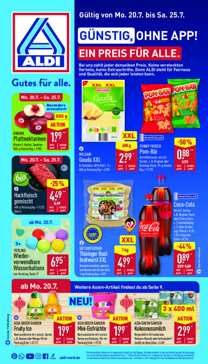 Aldi Nord Angebote ab 20.07.26 - bis 25.07.26