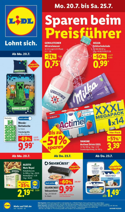Lidl Angebote ab 20.07.26 - bis 25.07.26