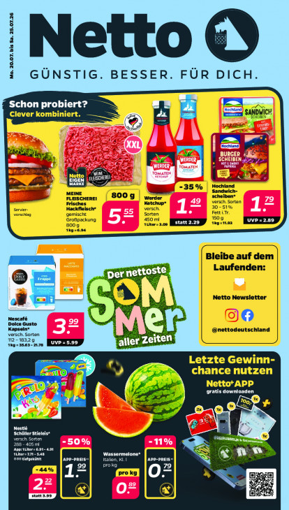 Netto Angebote ab 20.07.26 - bis 25.07.26