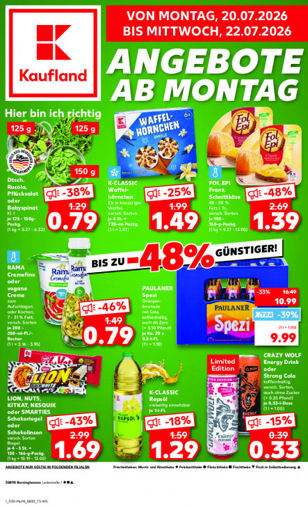 Kaufland Angebote ab 20.07.26 - bis 22.07.26