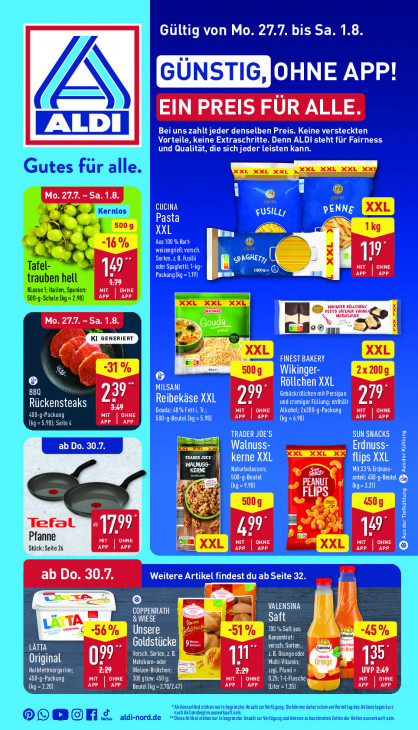 Aldi Nord Angebote ab 27.07.26 - bis 01.08.26