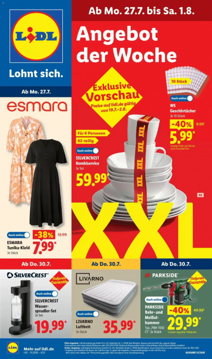 Lidl Angebote ab 27.07.26 - bis 01.08.26