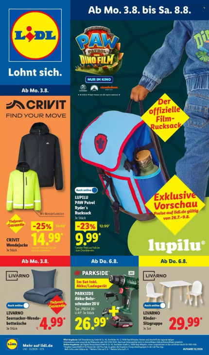 Lidl Angebote ab 03.08.26 - bis 08.08.26