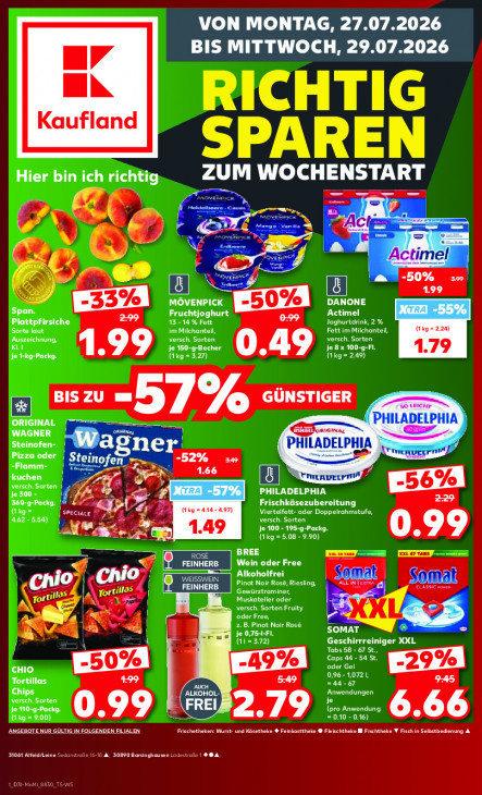 Kaufland Angebote ab 27.07.26 - bis 29.07.26