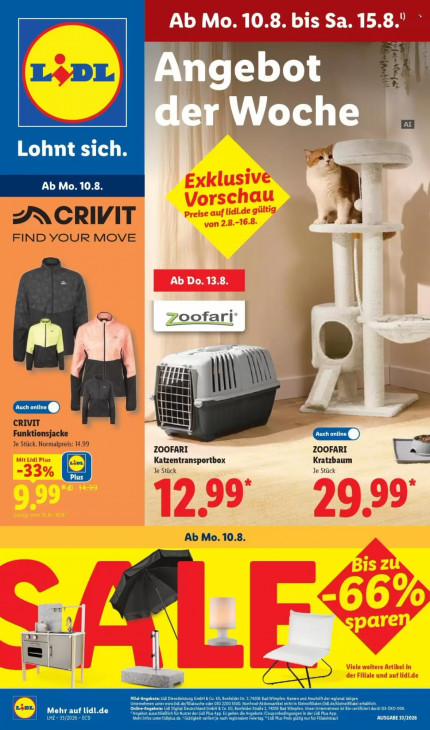 Lidl Angebote ab 10.08.26 - bis 15.08.26