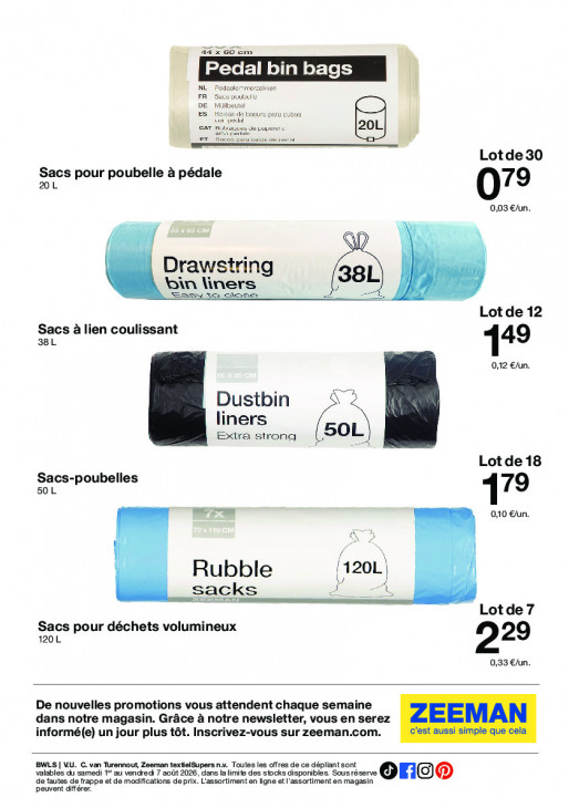 Zeeman Dépliant 01.08.2026