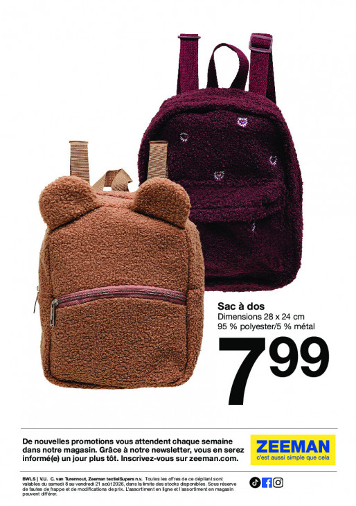 Zeeman Dépliant 08.08.2026