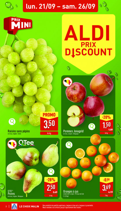 Aldi Dépliant 21.09.2026