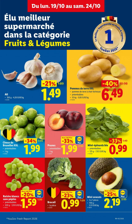 Lidl Dépliant 19.10.2026